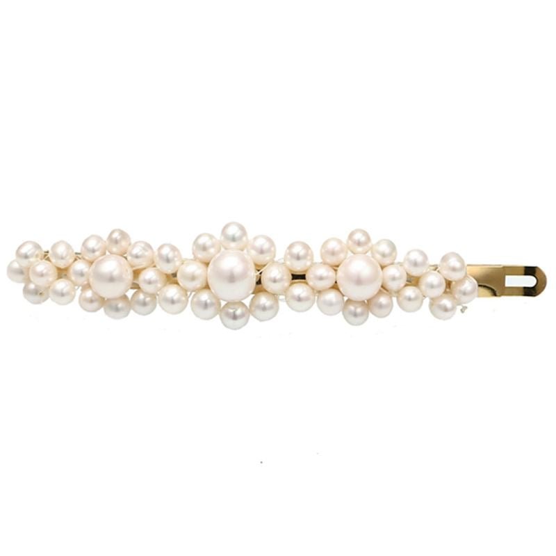 SOHO Mila Flower Hairpin with white pearls, gold - No 6272 - Hair Accessories | Fashiongirl