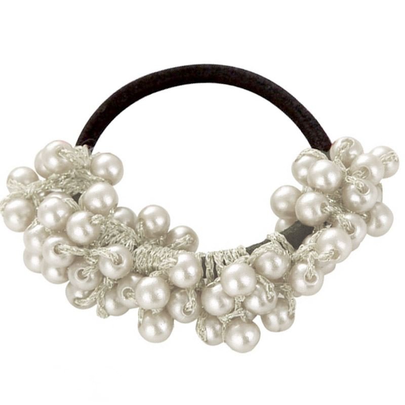 SOHO Mila Hair elastic with white pearls - No 6277 - Hair Accessories | Fashiongirl
