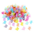 SOHO Mini Butterfly Hair Claws - 100 stuks Butterfly Hair Claws Multi Jelly Pastel Colour - Haaraccessoires
