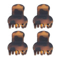 SOHO Mini Hair Claws - Tortoise 4 stuks - Haaraccessoires