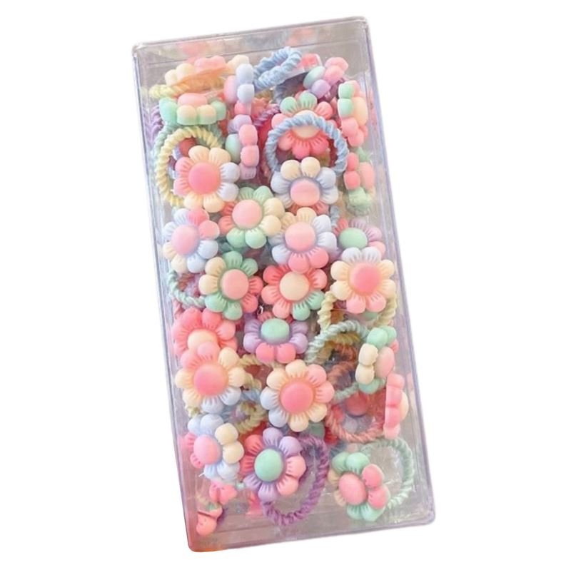 SOHO Nadia Mini Hair elastics, 30 pcs - Sunflowers - Hair Accessories | Fashiongirl