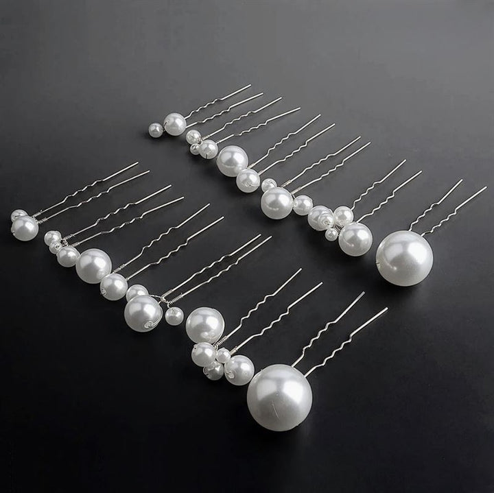 SOHO Reidin Pearl Hairpins - 12 pcs - Hair Accessories | Fashiongirl