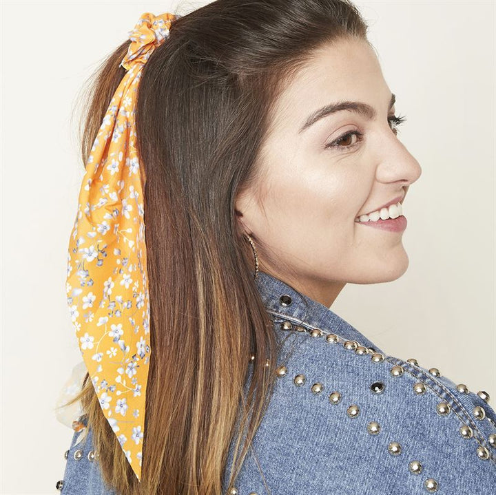 SOHO Scrunchie with scarf - Orange - Hair Accessories