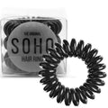 SOHO Spiral Hair elastiekjes - Zwart (3 stuks) - Haaraccessoires | Fashiongirl