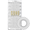 SOHO Spiral Haarelastiekjes, Crystal Clear - 8 stuks - Haaraccessoires | Fashiongirl