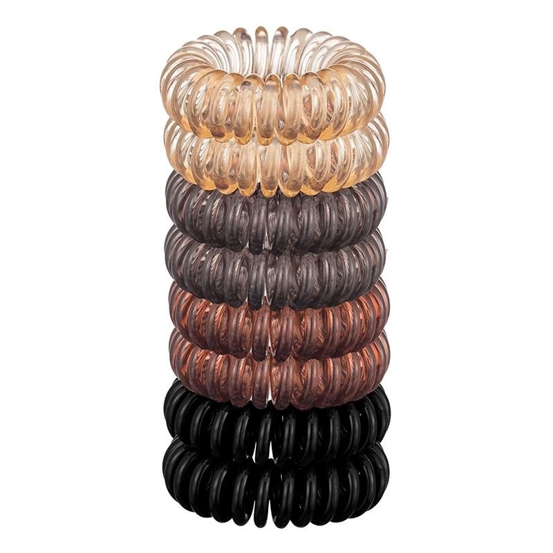 SOHO Spiral Hair elastics, Mother Earth - 8 pcs. - Hair Accessories | Fashiongirl