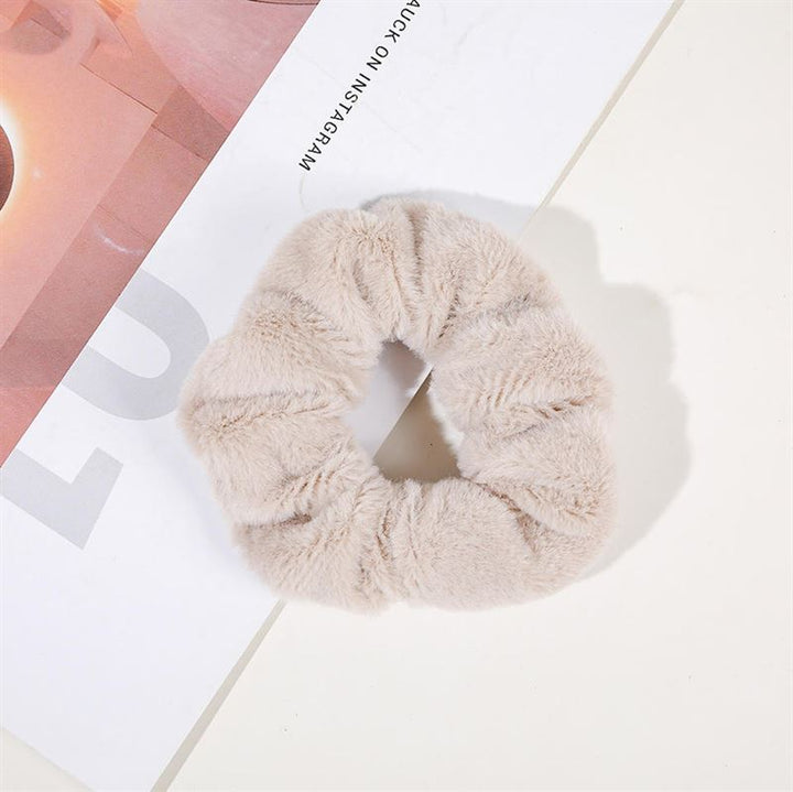SOHO Teddie Scrunchie - Khaki - Hair Accessories