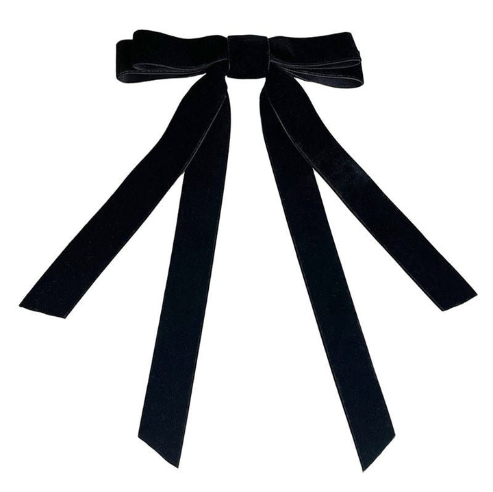SOHO Vania Velvet Bow Hair Clip - Black - Hair Accessories | Fashiongirl