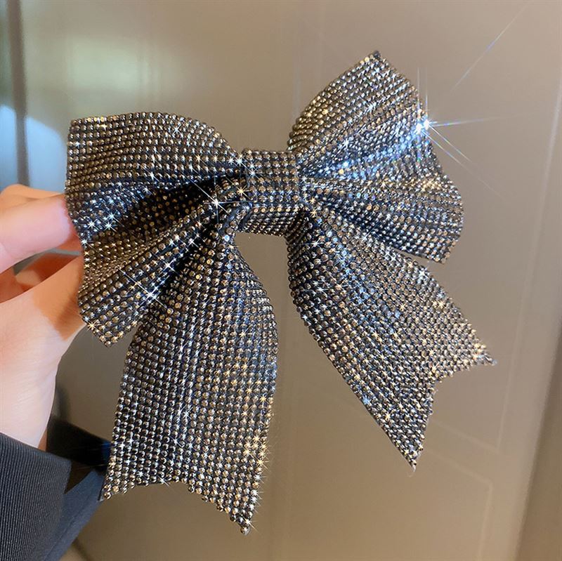 SOHO Victoria Bow Hair Clip - Black - Hair Accessories | Fashiongirl