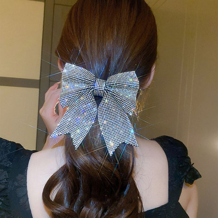 SOHO Victoria Bow Hair Clip - Silver - Hair Accessories | Fashiongirl