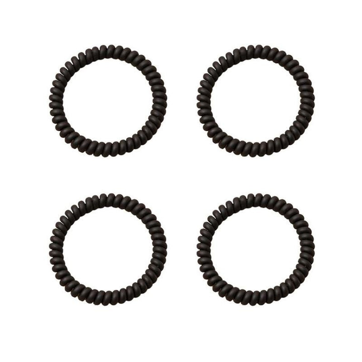 SOHO Wave Spiral Hair elastics - Black - Hair Accessories | Fashiongirl