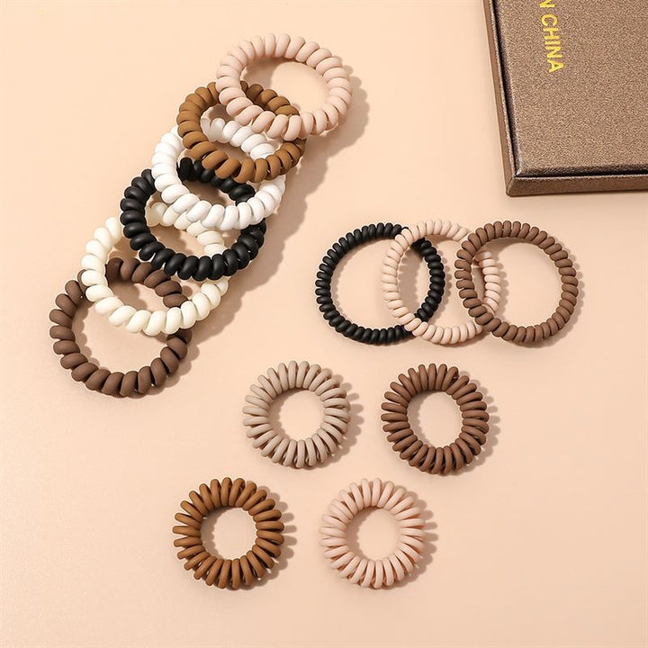 SOHO Wave Spiral Hair elastics - Black - Hair Accessories | Fashiongirl