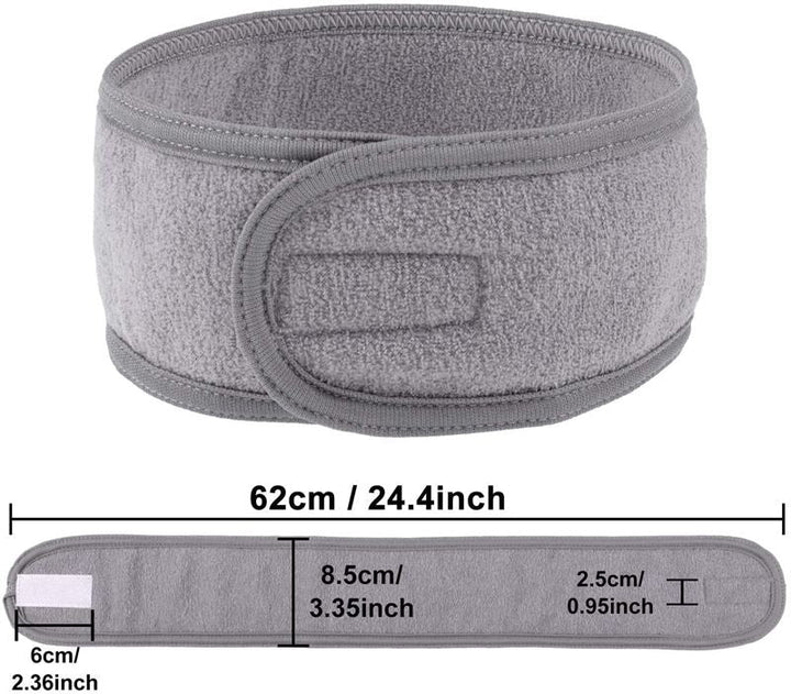Spa Hairband with Velcro closure, grey - Hair Accessories | Fashiongirl