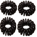 Spiraalvormige elastiekjes - Zwart 4 stuks - | Fashiongirl