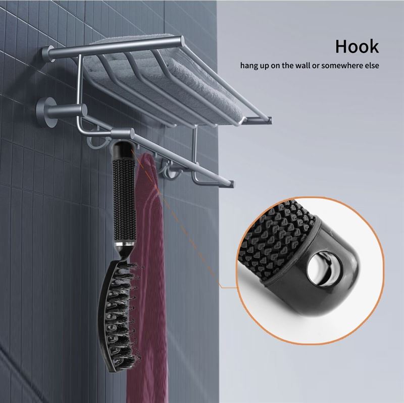 TBC Detangling Hair Brush with Boar Hair - Black - Hair Styling tool