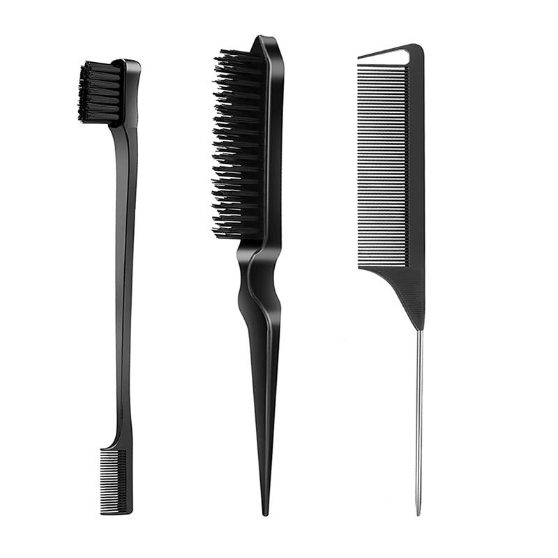 TBC Dual Edge Comb and Brush - 3 sets (Hair brush and comb) - Hair Styling tool