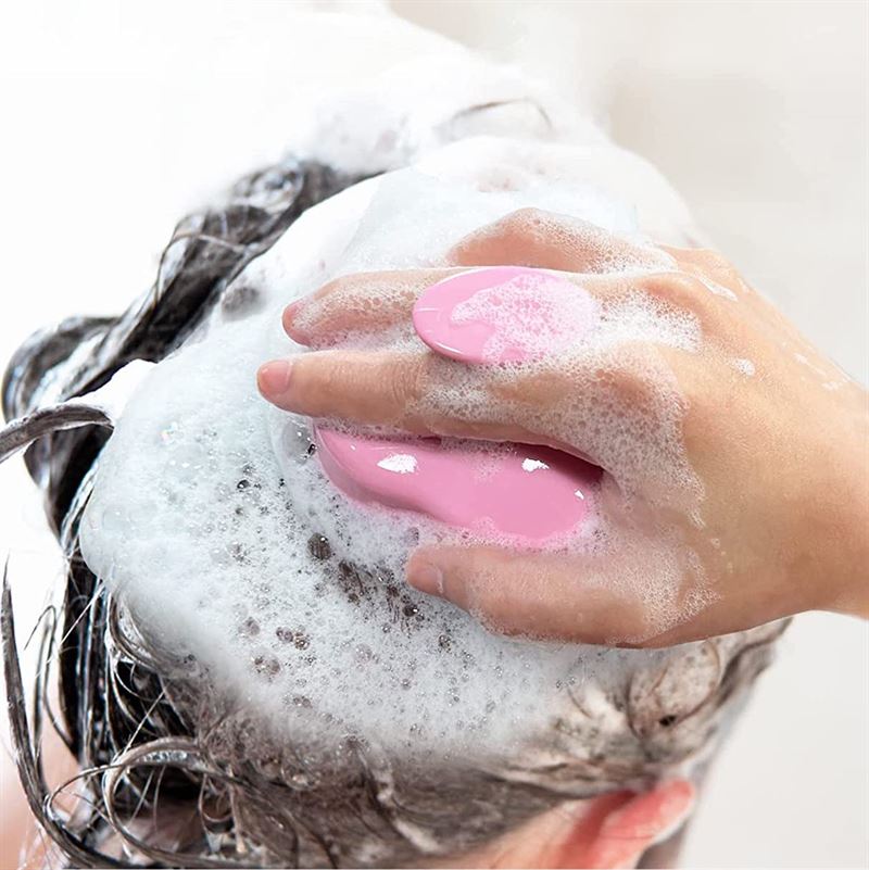 TBC Shampoo Hair Brush / Scalp Brush - Scalp Massage Brush - massage and stimulation of the scalp - Pink - Hair Styling tool