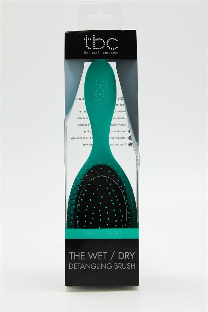 TBC The Wet &amp; Dry Brush Detangler Hair Brush - Minty Turquoise - Hair Styling tool