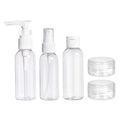 Reisflessen 3 stuks 50 ml + 2 stuks crèmepotjes - | Fashiongirl