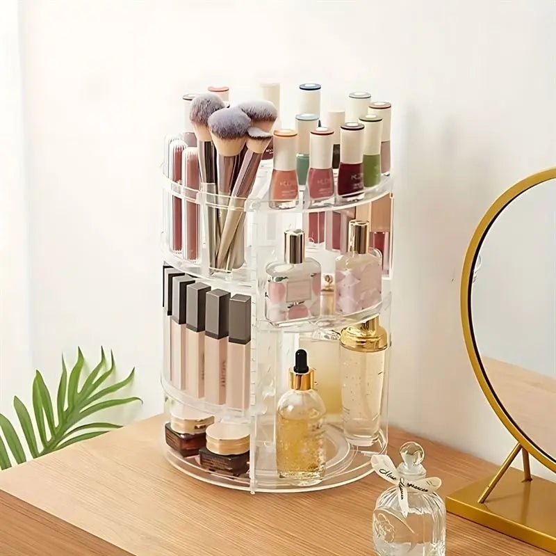 UNIQ 360 - Degree Rotating Makeup Organizer - Clear - Organiser