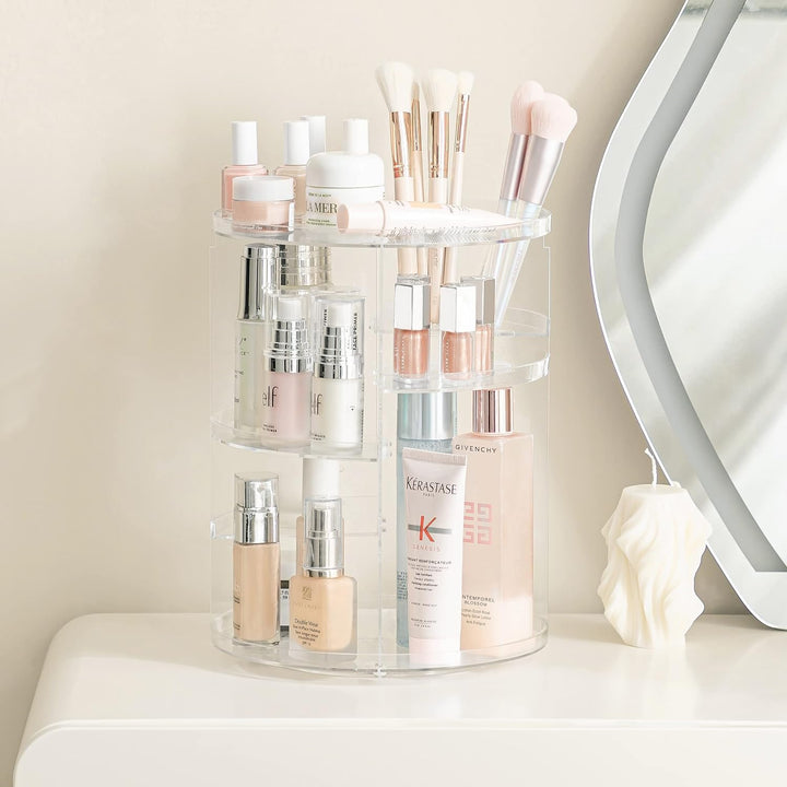UNIQ 360 - Degree Rotating Makeup Organizer - Clear - Organiser
