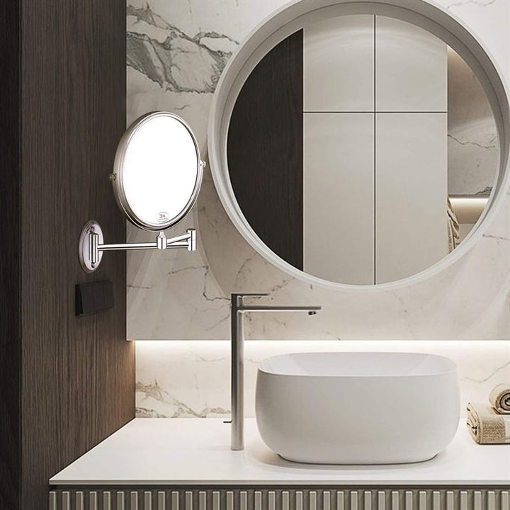 UNIQ badkamerspiegel met 10x vergroting en arm - | Fashiongirl