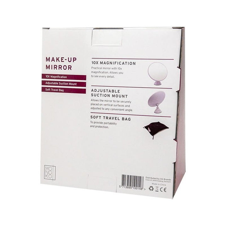 UNIQ Bathroom Mirror with suction cup x10 magnification, white - | Fashiongirl