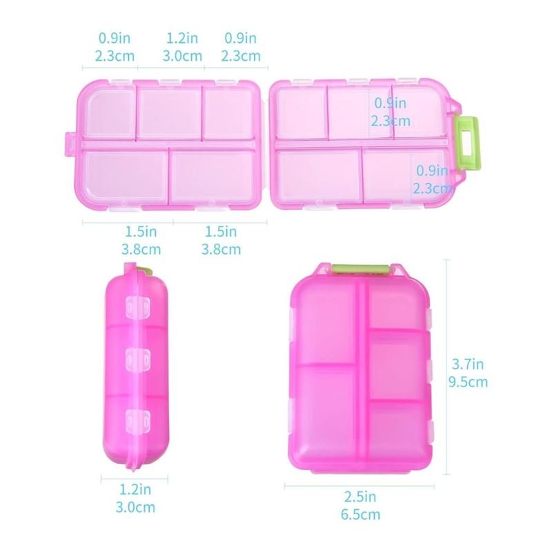 UNIQ Compact Travel Pillbox - Pink - | Fashiongirl
