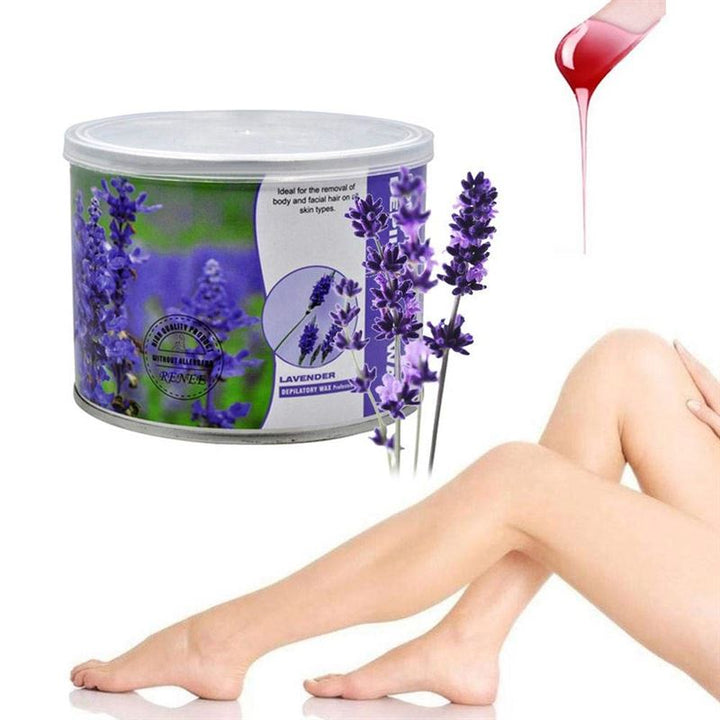 UNIQ Depilatory wax for hair removal, lavender - 400g tin - | Fashiongirl