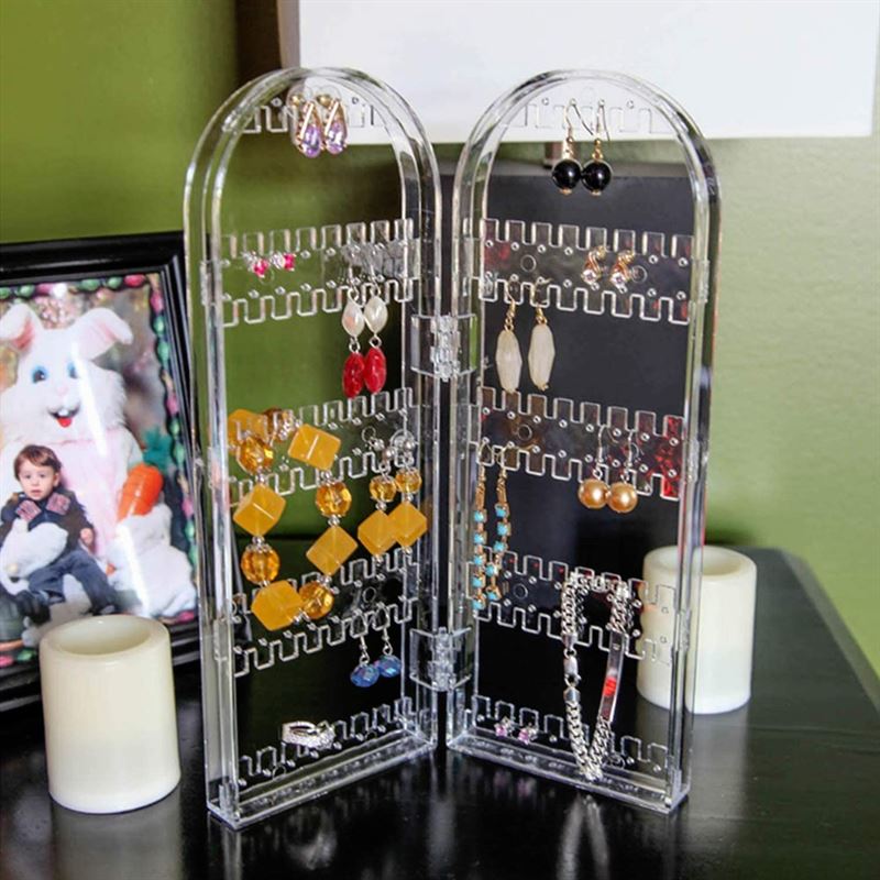 UNIQ Foldable jewellery stand for earrings &amp; necklaces - 2 sides - | Fashiongirl