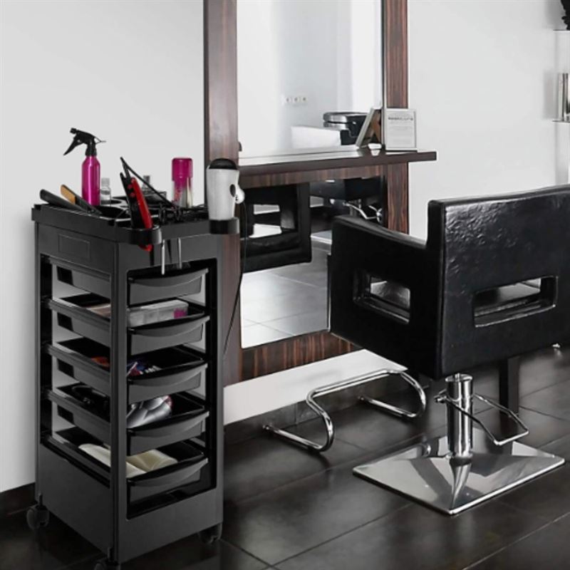 UNIQ kapperswagen / rolwagen - Zwart - | Fashiongirl