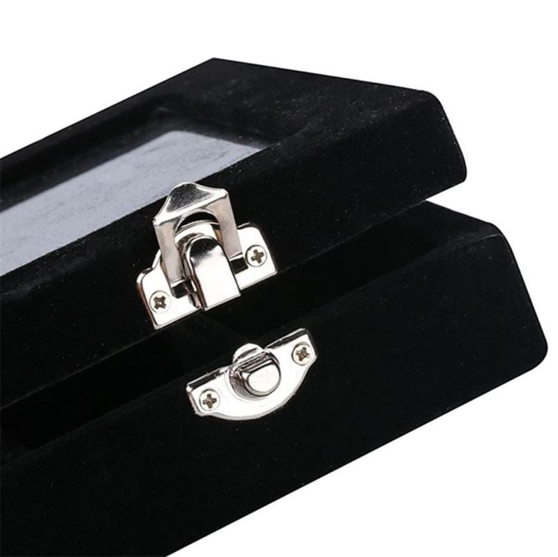 UNIQ Jewellery Box in Black Velour - Jewelry Box