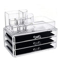 De UNIQ Make-up organizer - 3 lades SF-1303 (U320) van UNIQ heeft drie uittrekbare lades en bovenvakken, ideaal voor het ordenen van cosmetica, sieraden, kantoorbenodigdheden of kleine accessoires.