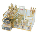 UNIQ Make-up Organizer met twee lades - Goud - | Fashiongirl