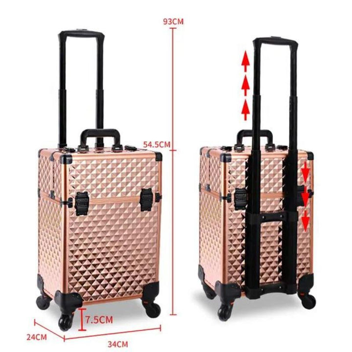UNIQ Makeup Trolley - Aluminium, Rose Gold - | Fashiongirl