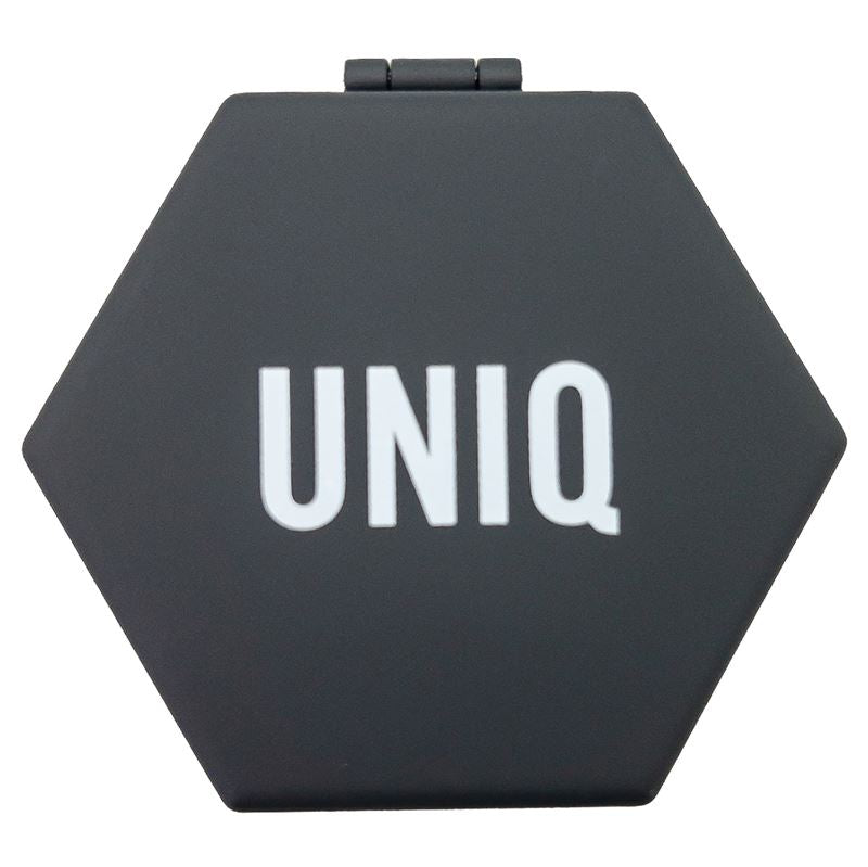 UNIQ Mini Compact Hexagon Mirror - Black - | Fashiongirl
