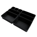 UNIQ Multi Drawer Organiser Set met 8 dozen - Zwart - | Fashiongirl