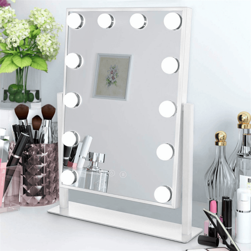 UNIQ New York Mega - Makeup mirror 12 bulbs - White - | Fashiongirl