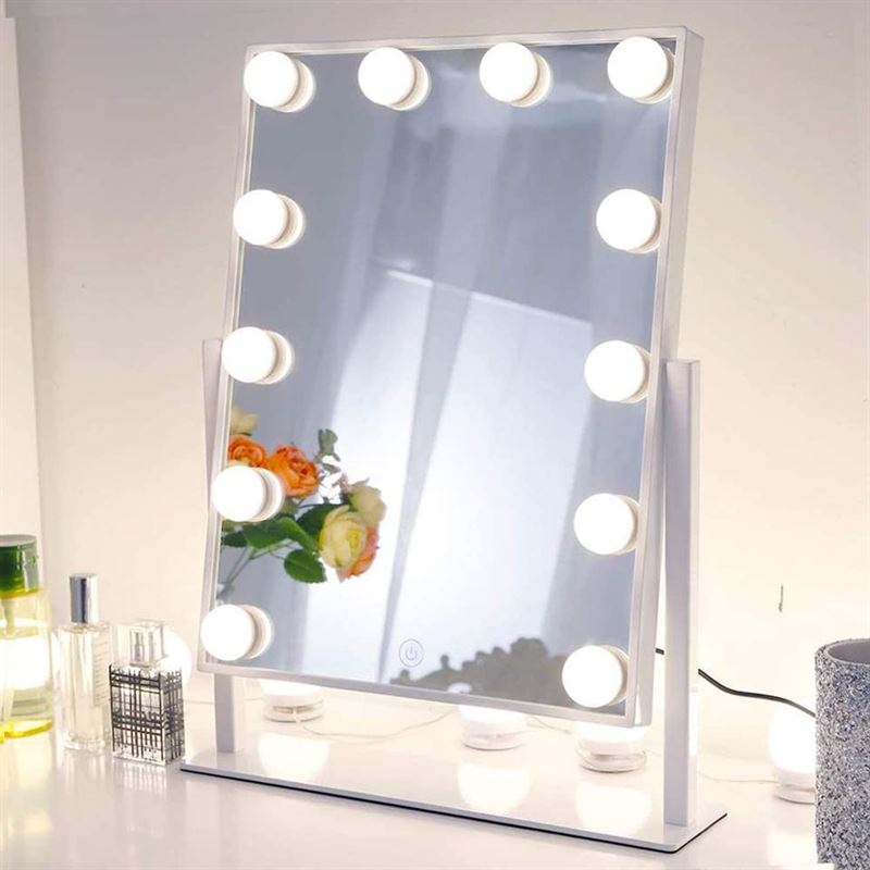 UNIQ New York Mega - Makeup mirror 12 bulbs - White - | Fashiongirl