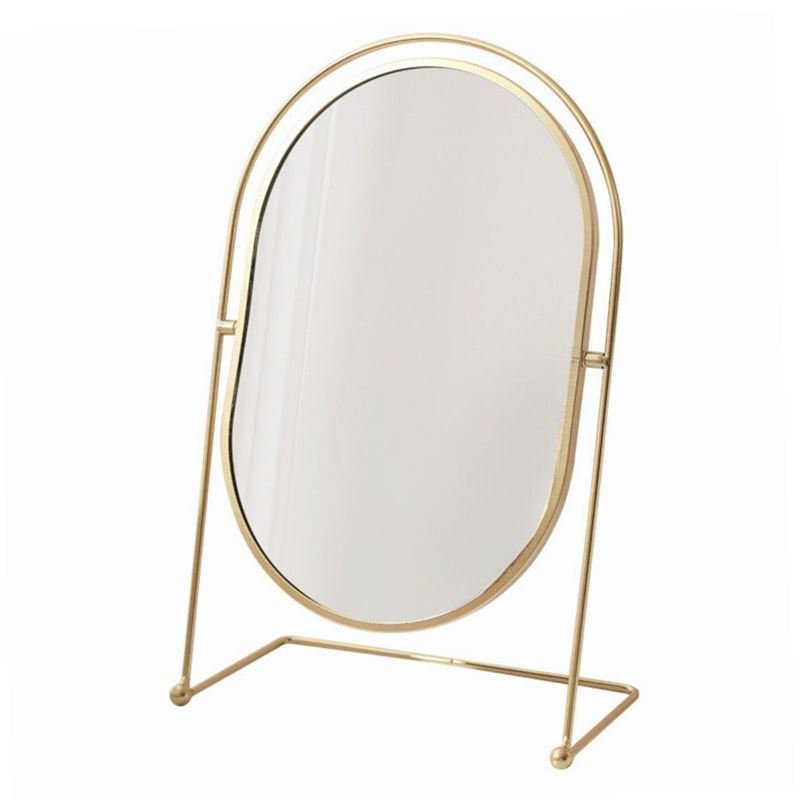 UNIQ Oval Lux Table Mirror - Gold - | Fashiongirl
