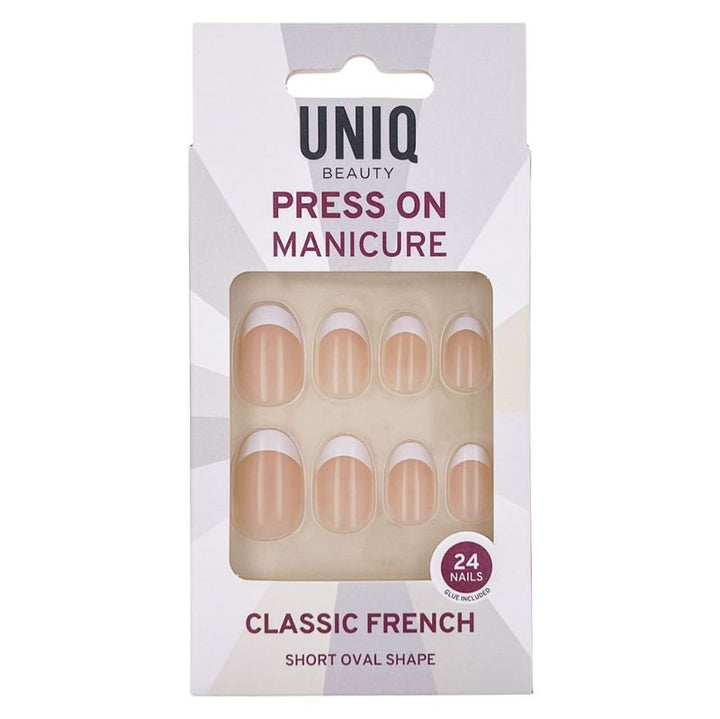 UNIQ Press On Nails with Glue - Classic French - | Fashiongirl