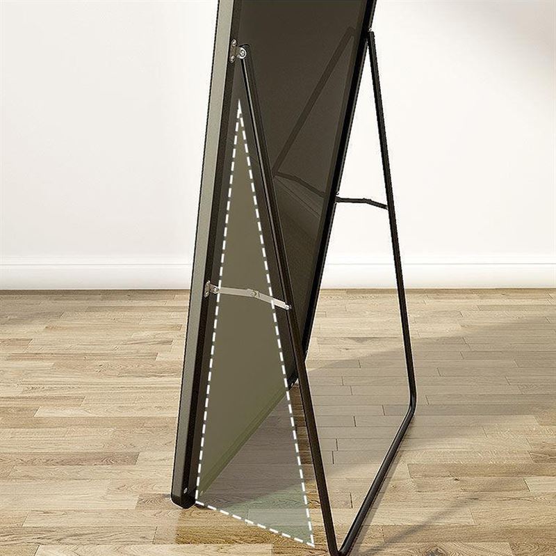 UNIQ Replica Aluminium/Glass Wall/Floor Mirror, 80x180 cm - Black - | Fashiongirl