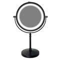 UNIQ tafelspiegel met LED en 10X - matzwart - | Fashiongirl
