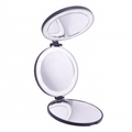 UNIQ Tri - opvouwbare compacte reisspiegel met LED (5x en 10x vergroting) - Zwart - | Fashiongirl