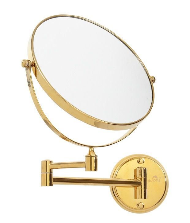 UNIQ Wall mirror with 10x magnification - Gold - | Fashiongirl