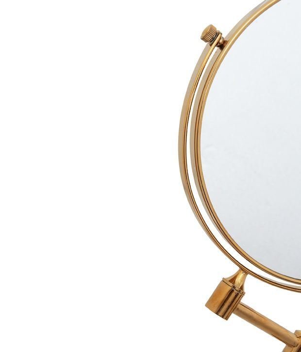 UNIQ Wall mirror with 10x magnification - Gold - | Fashiongirl