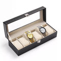 UNIQ Horlogedoos / Lederen horlogedoos voor 6 horloges - unisex - | Fashiongirl