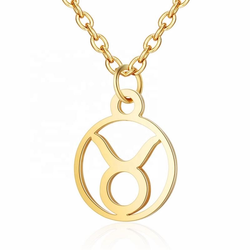 Zodiac Necklace: Taurus - Zodiac, Gold - | Fashiongirl